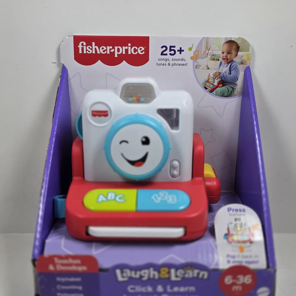 Fisher-Price Laugh & Learn Click & Learn Camera - Red, Blue, White